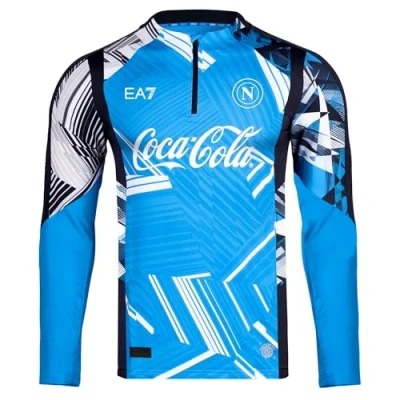 Abbildung von SSC Napoli [EA7] Pre Match EA7 Sweatshirt, offizielles Produkt, Langarm, 2024/2025, Blau, L