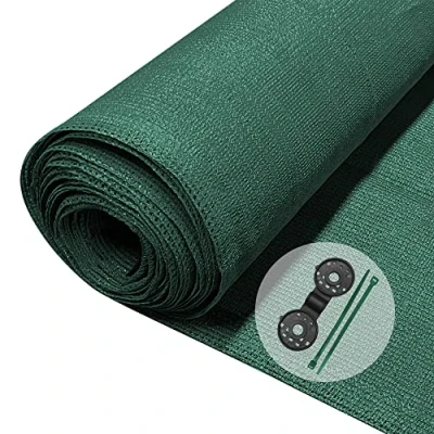 Abbildung von VOUNOT® Zaunblende 1.5x10m, Sichtschutz Zaun 150 g/m² HDPE Schattiernetz, Windschutz UV resistent Reißfest, 85% Beschattungsgrad, mit Löcher und Kabelbinder, Grün