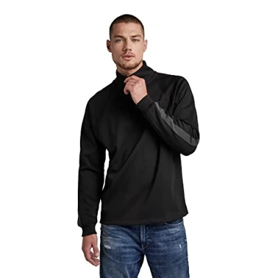 Abbildung von G STAR RAW Herren Astro Wrap Half Zip Sweatshirt, Schwarz (dk black D20401 C541 6484), S
