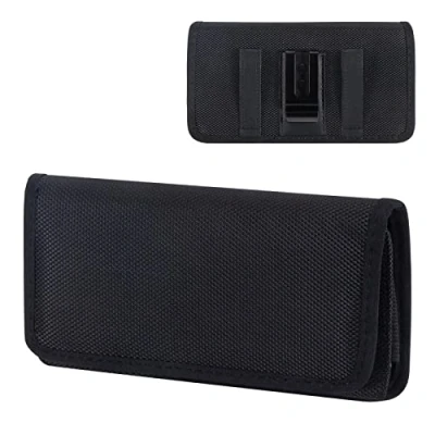 Abbildung von Handy Gürteltasche Gürtel Smartphone Handytasche mit Gürtelclip horizontal Kompatibel Smartphones 5,8 bis 6,67 Zoll Schwarz