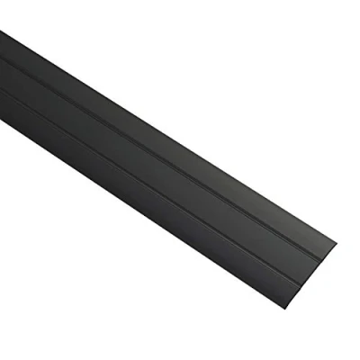 Abbildung von Gedotec Übergangsprofil selbstklebend Schwarz 2000 mm Alu Länge 2m, Breite 37 Made in Germany Übergangsschiene Aluminium eloxiert, Übergangsleiste ohne bohren, Abdeckleiste