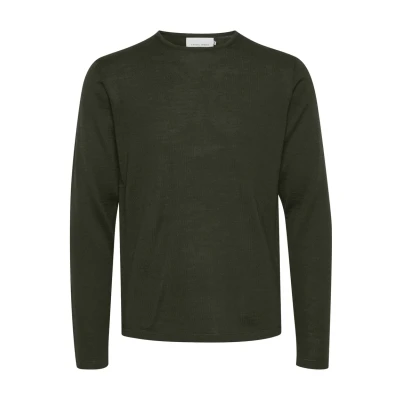 Abbildung von Casual Friday Cfkent Merino CREW NECK KNIT Strickpullover, Herren, Größe: Large, Deep forest melange