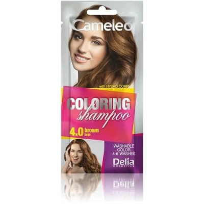 Abbildung von Cameleo Tönungsshampoo Brown schnelle und einfache Farbauffrischung &quot;Farbe in Farbe&quot; ohne Ammoniak Oxidationsmittel Shampoo im Beutel 40ml