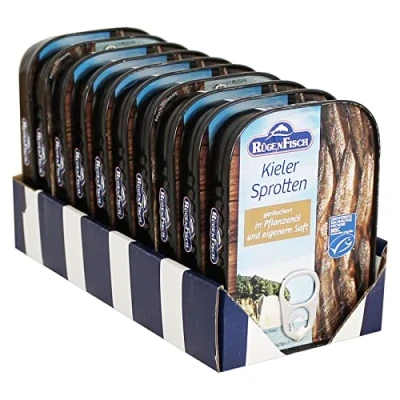 Abbildung von 10er Pack Rügen Fisch Kieler Sprotten 10 x 106 g, geräuchert in Öl