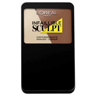 Abbildung von L&#039;Oréal Paris Indefectible Sculpt Palette, 300 medium dark / Make Up Contouring Palette mit Gel to Powder Technologie, auch für Anfänger geeignet 1 x 10 g