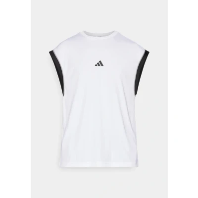 Abbildung von adidas Herren Basketball All World Sleeveless Tank, White/Black, S