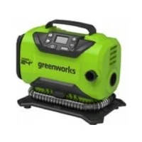 Abbildung von Greenworks G24IN Akku Luftpumpe, 11 Bar, Nieder oder Hochdruck, automatische Abschaltung mit 3 Adaptern und 0,5m Schlauch OHNE 24V Ladegerät, Jahre Garantie