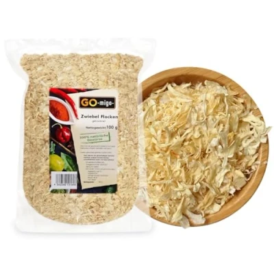 Abbildung von 0,1kg Zwiebel Flocken getrocknet 100g GOmigo