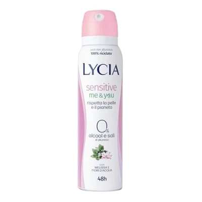 Abbildung von Lycia Sensitive Me&amp;You Deodorant Spray, ohne Alkohol, Aluminiumsalze, Wirksamkeit 48 Stunden, Duft von Melissa und Wasserblüten, 150 ml