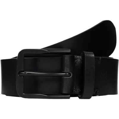 Abbildung von Calvin Klein Herren Gürtel Classic Casual Belt aus Leder, Schwarz (Black/Black), 90 cm