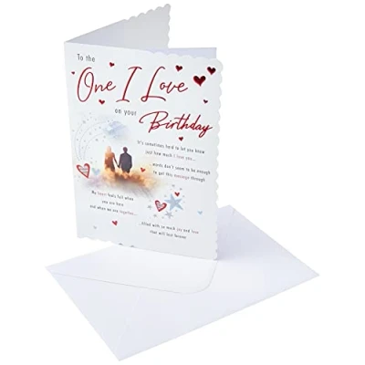 Abbildung von Piccadilly Greetings Atemberaubende Top Range Wonderful Words 5 Verse One I Love Geburtstagskarte