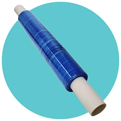 Abbildung von triplast 400 mm x 250 m Core Paletten Schrumpffolie Blau Tint (12 Stück)
