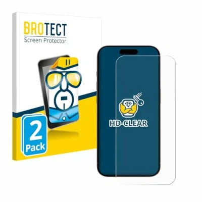 Abbildung von BROTECT (2 Stück Schutzfolie für Apple iPhone 15 Pro Displayschutz Folie Ultra Klar