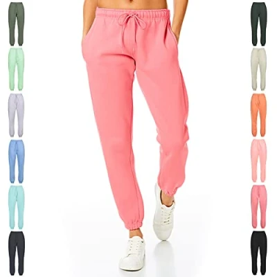 Abbildung von Light &amp; Shade Damen Soft Touch Loungewear Jogginghose Jogger, Rosa, XL