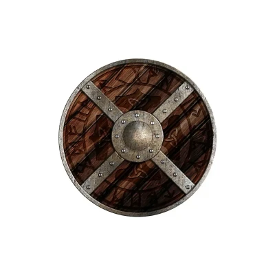 Abbildung von Bartl Spielzeug Ritterschild Odin, Rundschild Odin 40 cm aus Holz mit Ledergriffen Ritter Holzspiel Kostüm Fasching