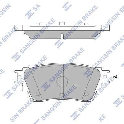 Abbildung von Hi Q SP4338 Bremsbelagsatz Hinterachse