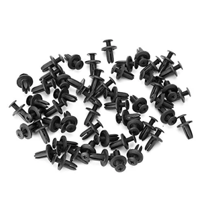 Abbildung von KIMISS Kunststoff Niet, 50 stücke Autotürverkleidung Trim Clips Kotflügel Stoßstange Verschluss Push Niet Retainer 6mm (Schwarz)