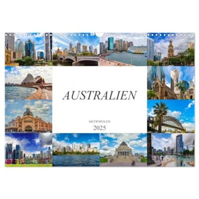 Abbildung von Australien Metropolen (Wandkalender 2025 DIN A3 quer), CALVENDO Monatskalender