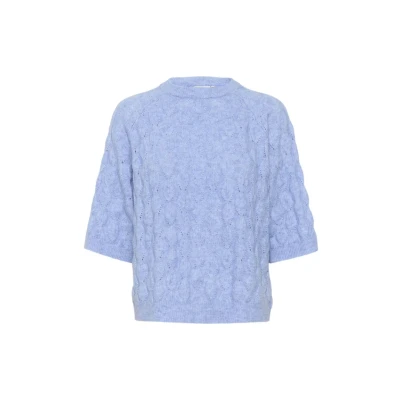 Abbildung von Kaffe Malene Strickpullover, Damen, Größe: Large, Vista blue melange