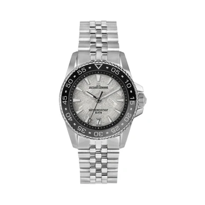 Abbildung von JACQUES LEMANS 1 2205L Herrenuhr Liverpool Diver mit Glieder Edelstahlarmband 41 MM Datum 20 ATM