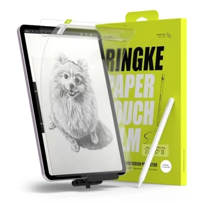 Abbildung von Ringke Paper Touch Film Soft Kompatibel mit iPad Air 11 Inch M2 (2024) Displayschutz Papiergefühl Matte Oberfläche Schutzfolie, 2 Stück