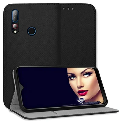 Abbildung von mtb more energy® Schutz Tasche Bookstyle für HTC Desire 19 Plus (6.2&#039;&#039;) schwarz Kunstleder Klapp Cover Hülle Wallet Case