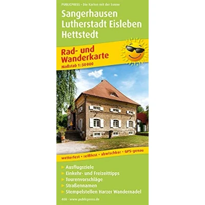 Abbildung von Sangerhausen, Lutherstadt Eisleben, Hettstedt: Rad und Wanderkarte mit Ausflugszielen, Einkehr &amp; Freizeittipps, wetterfest, reissfest, abwischbar, GPS genau. 1:50000 (Rad Wanderkarte: RuWK)