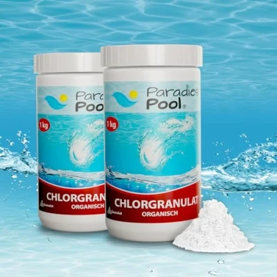Abbildung von Paradies Pool 2 kg Chlor Granulat Desinfektion für Pool, schnell löslich, Qualität aus Europa