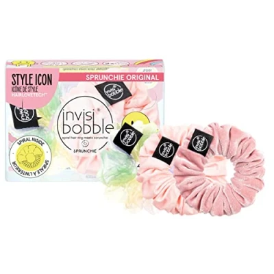 Abbildung von invisibobble Haargummi Set Retro Dreamin&#039; Scrunchie Pastell I 3x Haargummis Rosa und Bunt für Mädchen &amp; Damen Scrunchies designed im Herzen Münchens