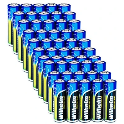 Abbildung von Wilhelm Universal Batterien AA Mignon AAA Mikro 9V Block (AA Mignon, 50)