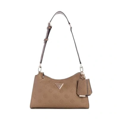 Abbildung von Guess Cresidia TOP ZIP Shoulder BAG Handtasche, Damen, Größe: One Size, Dark taupe