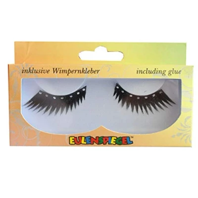Abbildung von Eulenspiegel 000809 Künstliche Wimpern, Schwarz, für Karneval, Mottoparty