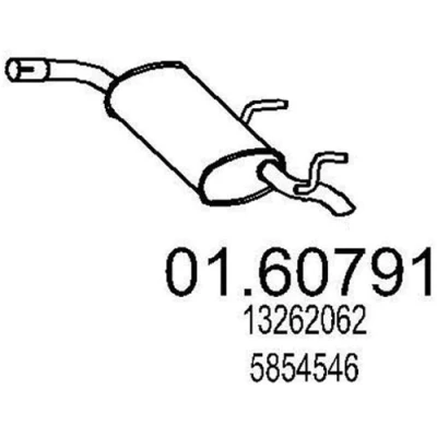 Abbildung von MTS 01.60791 Endschalldämpfer 970 OPEL: Vectra C Caravan, Signum CC
