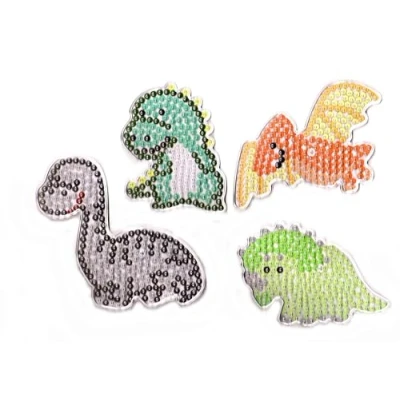 Abbildung von HPT Bügelperlen Stiftplattenset Midi 5mm Dinosaurier, 4 Stiftplatten mit Motiv Vorlagen (mit allen kompatibel) … (Dinosaurier)