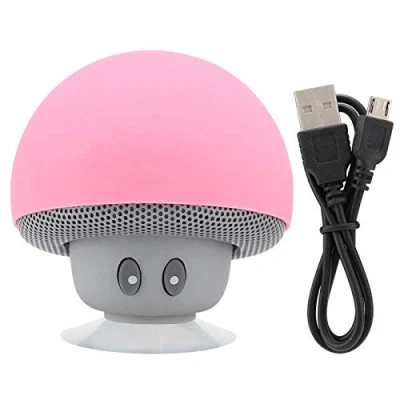 Abbildung von Plyisty Pilz Lautsprecher, Tragbare Drahtlose Bluetooth Subwoofer Eingebautes Mikrofon, Telefonhalter für Saugnapf und Freisprechen