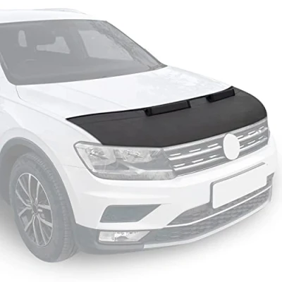 Abbildung von OMAC Haubenbra Steinschlagschutz Bonnet Bra kompatibel mit Opel Corsa B 1993 2000 Schwarz Halb