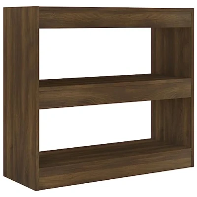 Abbildung von vidaXL Bücherregal Raumteiler Standregal Aktenregal Wandregal Regal Raumtrenner Aufbewahrung Büroregal Mehrzweckregal Braun Eichen Optik 80x30x72cm