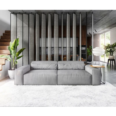 Abbildung von Big Sofa Sirpio XL 270x130 cm Mikrofaser Grau