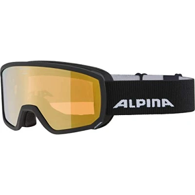 Abbildung von ALPINA SCARABEO S Q LITE Verspiegelte, Kontrastverstärkende OTG Skibrille Mit 100% UV Schutz Für Erwachsene, black, One Size