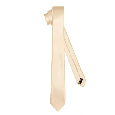 Abbildung von Ladeheid Klassische Herren Krawatte, glänzend, Perfekt für Büro &amp; Festlichkeiten, Vielfältige Farben Ideal Geschäftsmeetings, Hochzeiten TMS 6 (150cm x 6cm, Beige)