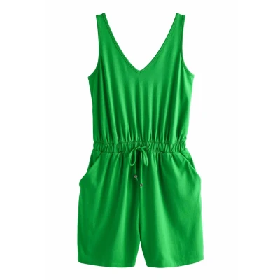 Abbildung von Next Regular FIT Vneck Jumpsuit, Damen, Größe: 40, Green