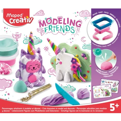 Abbildung von Maped CREATIV 907206 Modellier lufthärtender Modelliermasse Modeling Friends Magical: Einhörner, bunt, 1 Set