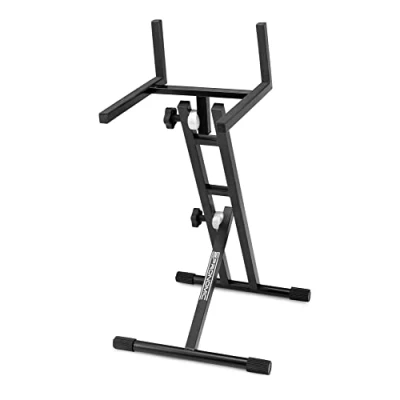 Abbildung von Pronomic MXS 100 Mixer und Amp Stativ (Multifunktional für Mixer, Gitarrenverstärker, Combo Amps, Laptops, Lautsprecher, Racks, Gesamthöhe: 47 82 cm, Höhe von Boden bis Ablagefläche: 35 68,5 cm) Halterung, (pulverbeschichtet)