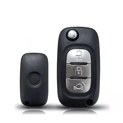 Abbildung von Schlüsselgehäuse Fernbedienung kompatibel mit Smart 453 Fortwo Forfour Cover Ersatzgehäuse 3 Tasten Reparatur Ersatz Schlüsselbart