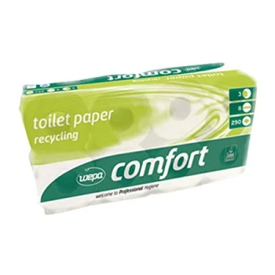Abbildung von Satino Toilettenpapier Comfort 060740 2 lagig hochwweß 250 Blatt RC 8