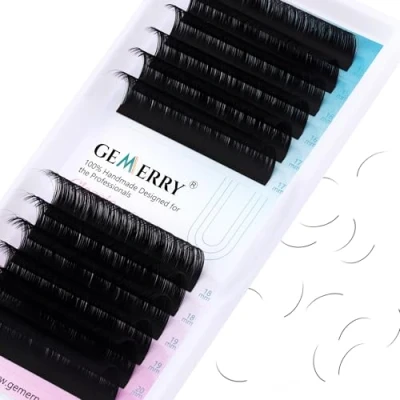 Abbildung von 15 20mm mix Einzelwimpern für Wimpernverlängerung 0,05 d curl 1:1 Wimpern Extensions 1 zu Lange Individual Lash von GEMERRY (0.05 20mm)