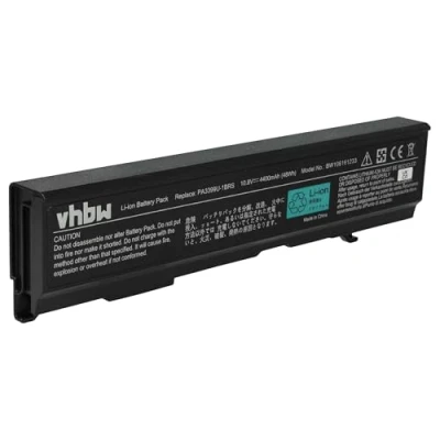 Abbildung von vhbw Akku Ersatz für Toshiba PA3399U 1BAS, 1BRS, 2BAS, 2BRS Notebook (4400mAh, 10,8V, Li Ion)