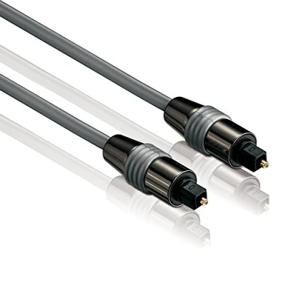 Abbildung von HDSupply TC030 010 Toslink S/PDIF Audio Kabel, optisch LWL, Stecker Stecker, Ø 6,0mm, 1,00m, Grau