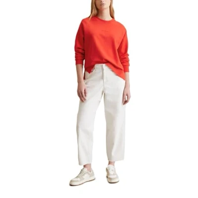 Abbildung von Marc O&#039;Polo Denim CREW NECK Sweatshirt, Damen, Größe: Large, Vermillion red