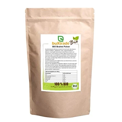 Abbildung von 500 g BIO Brahmi Pulver Superfoods Bacopa monnieri Fettblatt Buxtrade